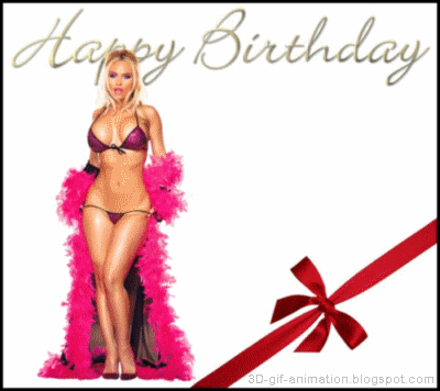 happy birthday baby  3d gif animation free card wishes funny box messages playmate  sexy model.gif